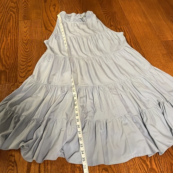 PINCH women’s mini dress swing tiered style sleeveless halter style light blue M - Picture 10 of 12